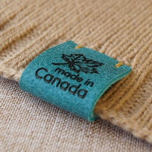 Custom clothing labels, center fold leather labels, fold over labels, branding labels, leather tags, knitting labels, set of 25