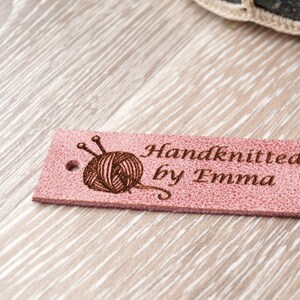 Sew on labels, custom clothing labels, leather labels, care labels, Handmade custom label tags, set of 25