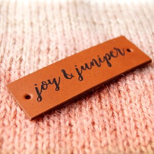 Pesonalized leather labels, knitting labels, custom made logo branding labels, leather tags, garment labels, engraved labels, set of 25 pc