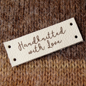 Labels for handmade items, custom garment labels, knitting labels, 25 pc