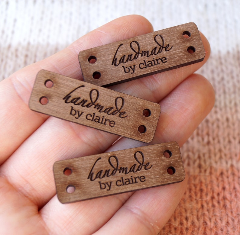 Wooden Labels Custom Garment Personalized Clothing Image 0
