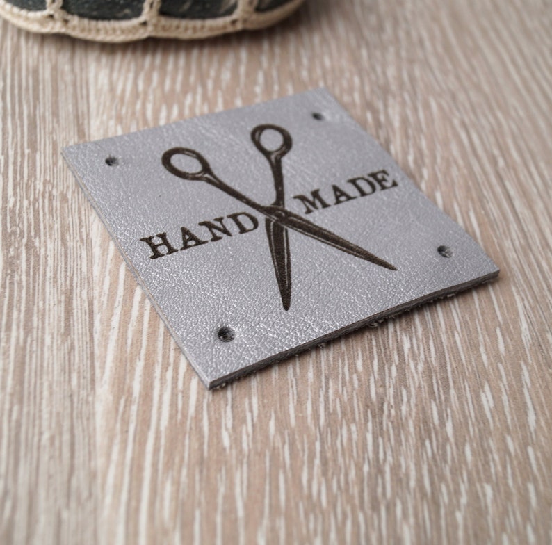 your logo leather labels set of 25 Leather labels personalized labels for knitted products custom labels custom label tags care labels