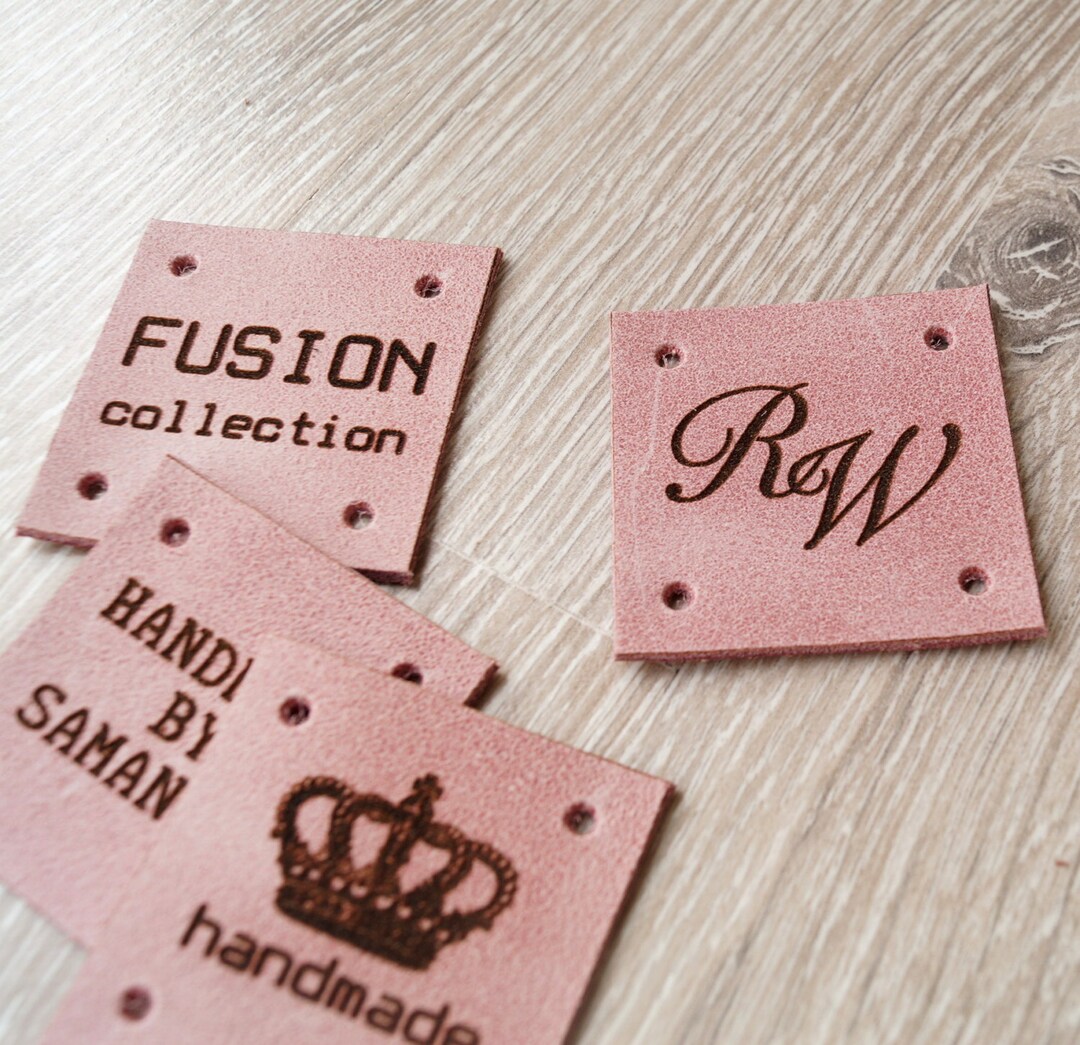 Leather Sew on Tags, Custom Labels, Personalized Leather Labels