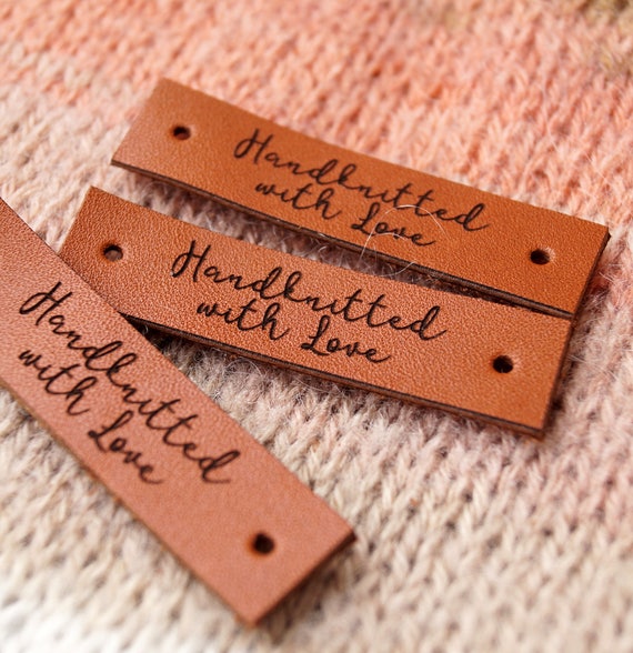 Etiquetas cuero personalizadas etiquetas de prendas - Etsy México