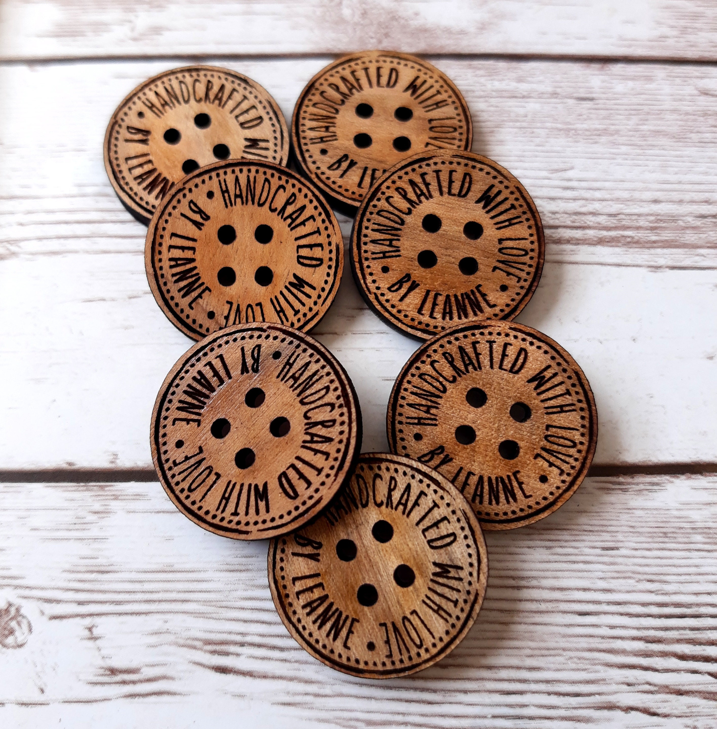 Wooden Buttons for Handmade Products, Custom Made Real Wood Buttons ...
