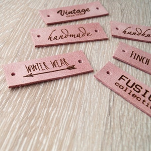 Personalized engraved leather labels custom labels leather | Etsy