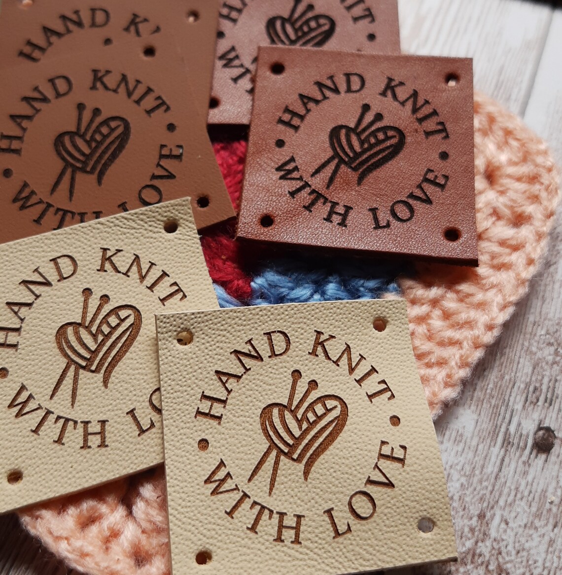 Leather Tags for Handmade Items Personalized Genuine Leather Etsy