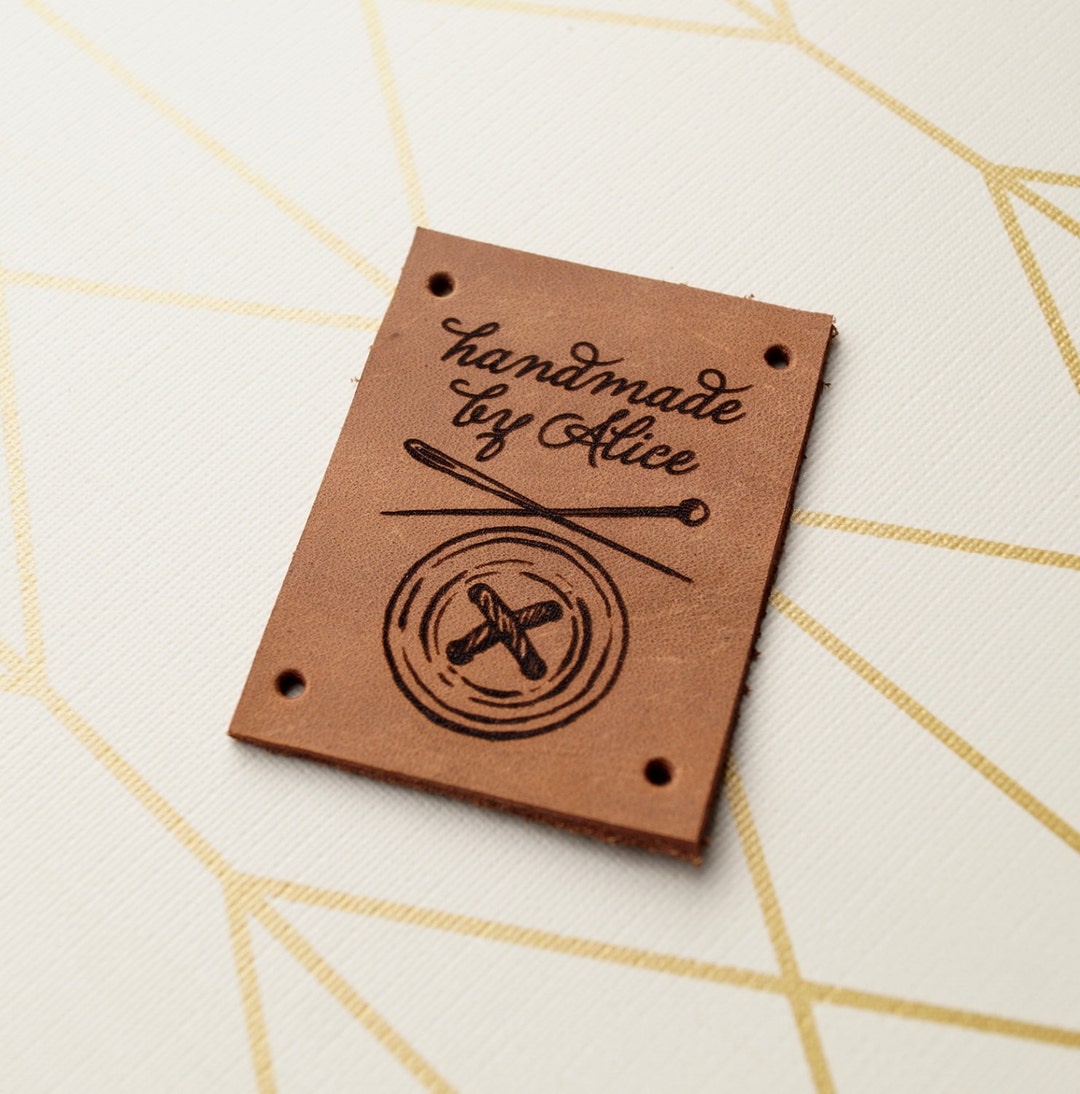Leather Clothing Labels, Custom Labels, Personalized, Care Labels, Logo