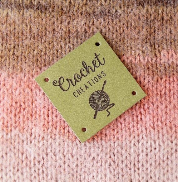 Custom Leather Labels, Garment Labels, Personalized Labels, Care Labels,  Labels for Knitted Products, Custom Label Tags, Set of 25 