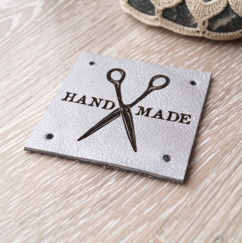 your logo leather labels set of 25 Leather labels personalized labels for knitted products custom labels custom label tags care labels