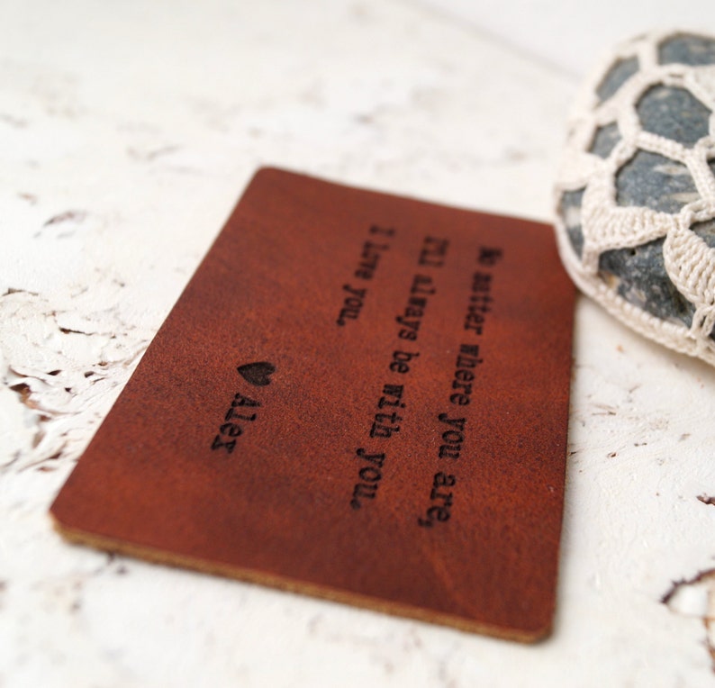 Leather Wallet Insert Card Engraved Wallet Insert Etsy