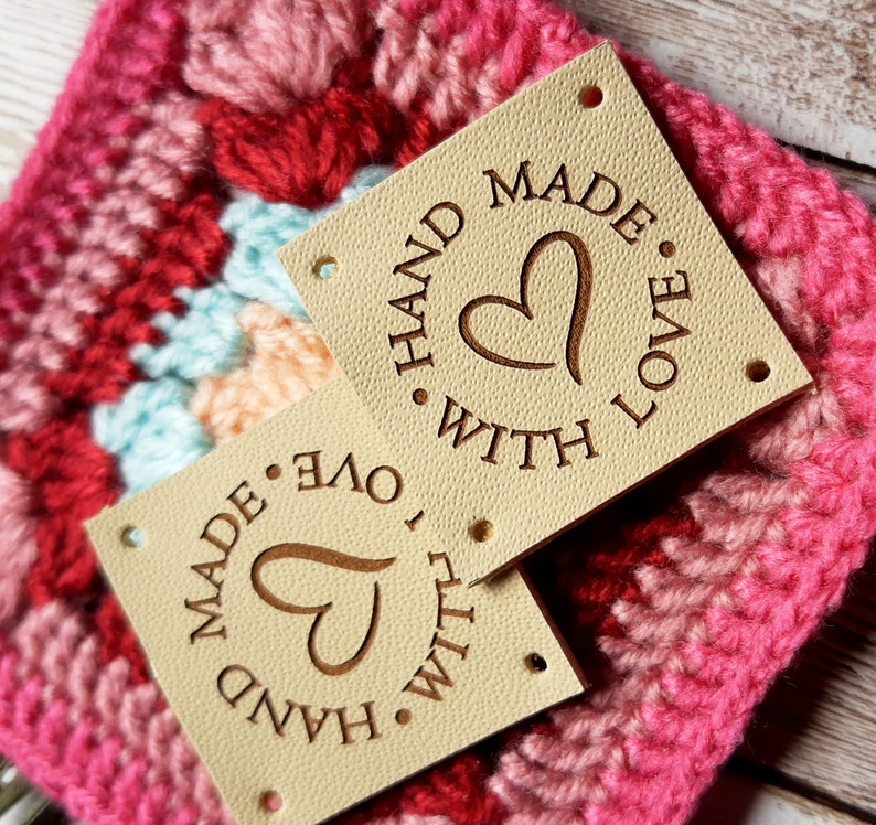 Leather Tags for Handmade Items Personalized Genuine Leather Etsy