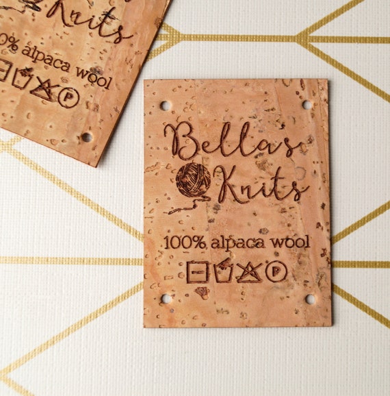 Labels for Handmade Items Cork Leather Labels Leather Tags 