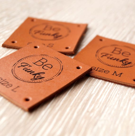 Leather Tags, Custom Leather Labels, Clothing Logo Labels, Personalized  Knitting Labels, Crochet Tags, Garment Leather Labels, Set of 25 Pc 