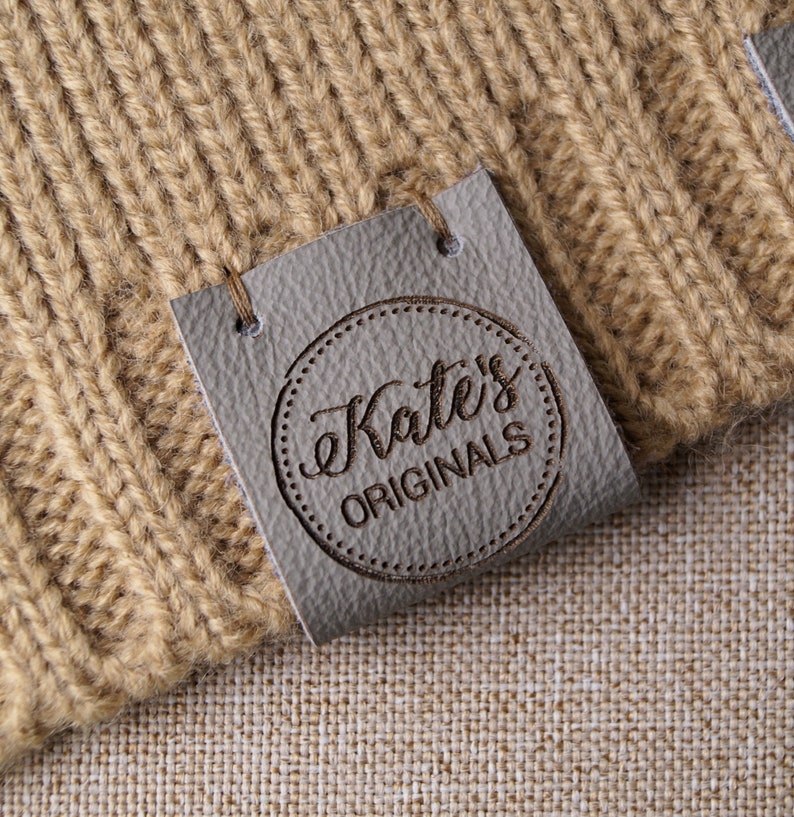 Center Fold Leather Labels Custom Folding Labels Personalized Etsy