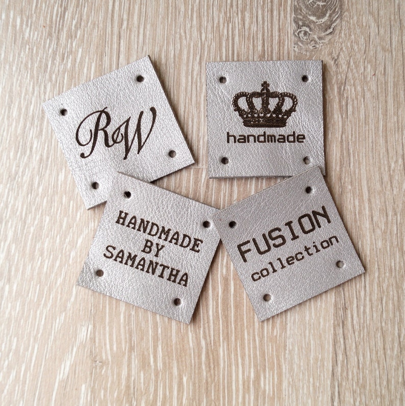 Sewing Labels Custom Leather Labels Personalized Leather Etsy