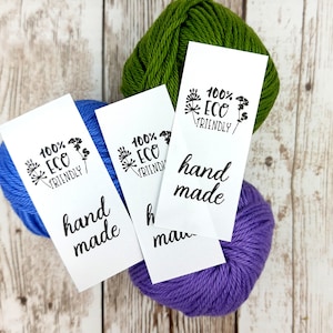 Care labels, white satin labels, personalized logo, custom text, care instructions labels, custom clothing labels, satin tags, care tags