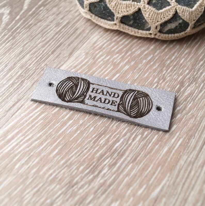Leather Knitting Labels Custom Handmade Labels Personalized Etsy