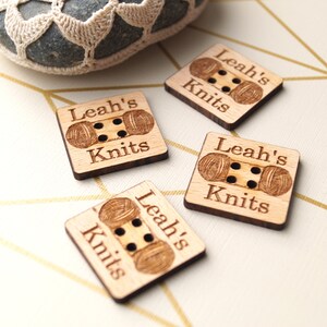 Wood garment tags.Wooden buttons, personalized wooden labels, round button like personalized label tags, set of 25 pc
