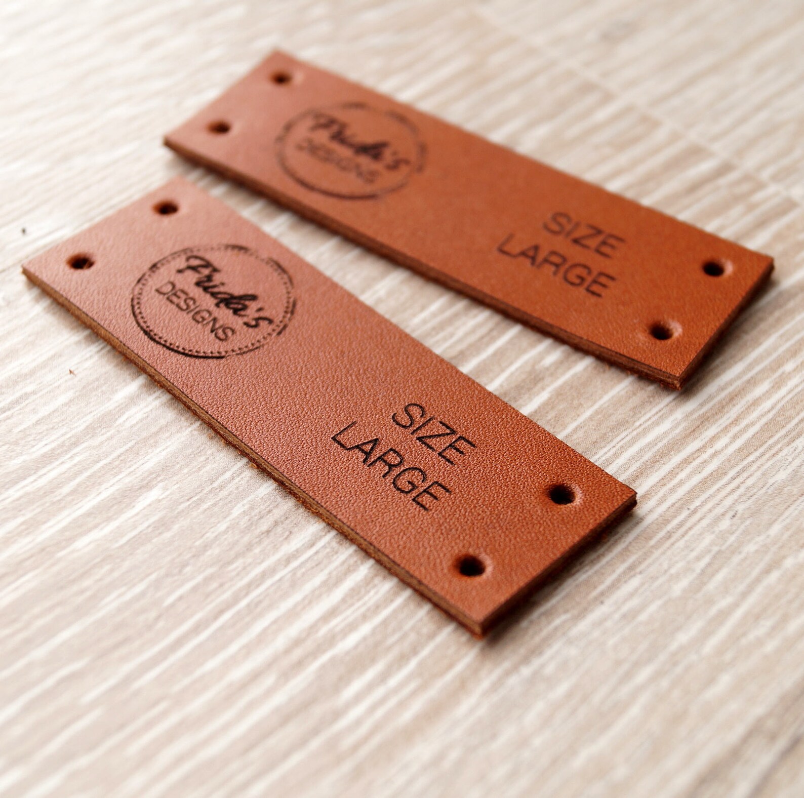 Center Fold Leather Labels Custom Clothing Labels Leather Etsy