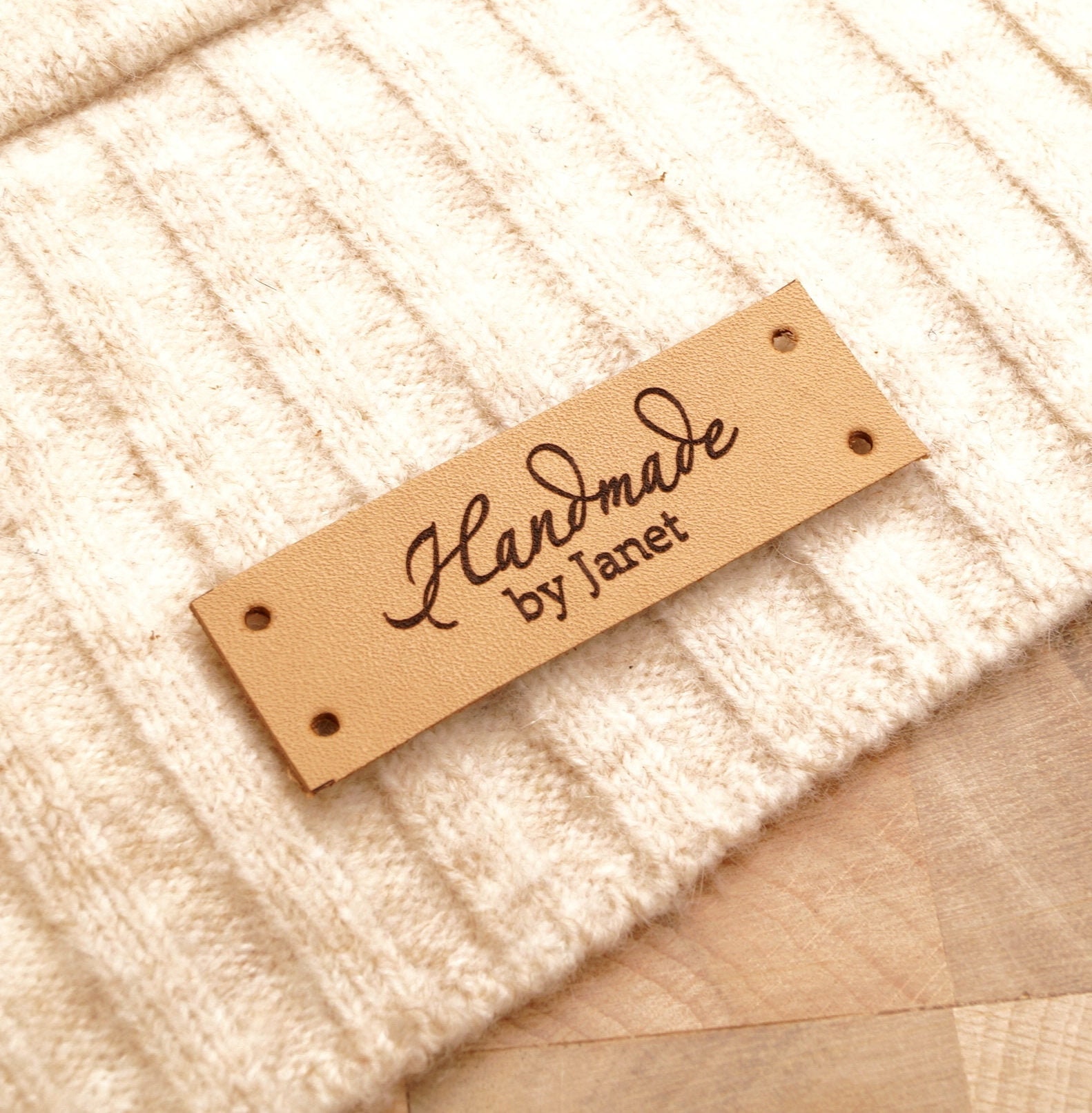 Custom leather labels laser engraved tags clothing labels Etsy