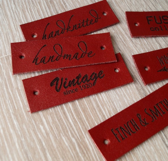 Leather Sewing Labels, Personalized Labels, Custom Leather Labels, Care  Labels, Labels for Knitted Products, Custom Label Tags, Set of 25 -   Norway