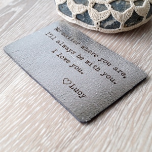 Portafoglio inserto carta, personalizzati in pelle portafoglio inserto carta, 3 ° regalo di anniversario di cuoio, Mens regalo