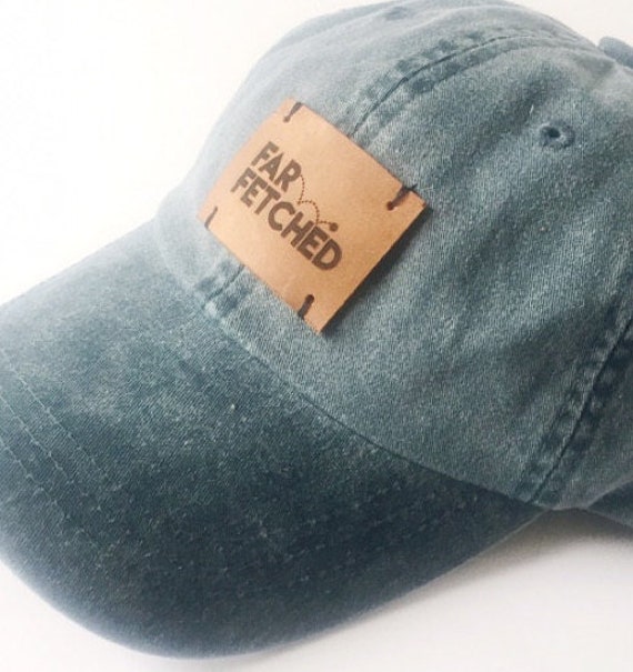 Product tags, personalized leather labels for hats, logo labels for  baseball caps, custom clothing labels, logo tags, large labels, 25 pc - Main Image