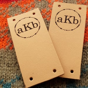 Sew on labels, personalized log tags, center fold labels, custom branding labels, set of 25 pc