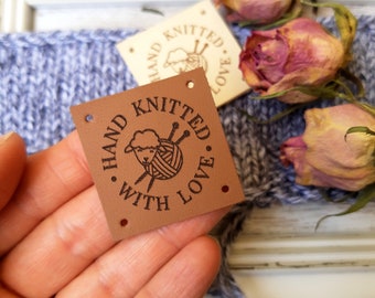 Leren tags voor handgemaakte artikelen - Gepersonaliseerde leren labels - Echt leren labels op maat - set van 25 st