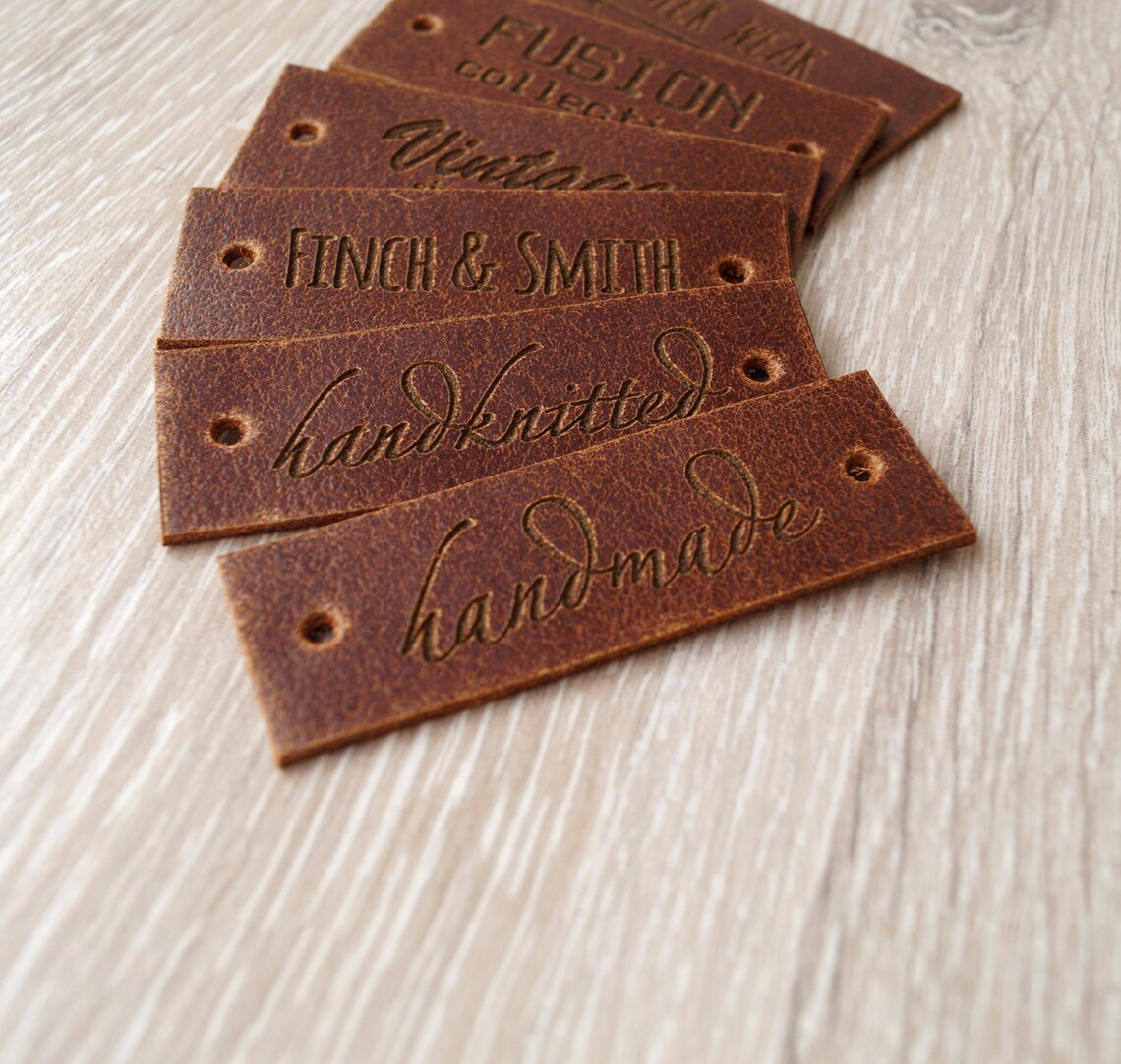 Leather Clothing Labels Custom Labels Personalized Leather Etsy