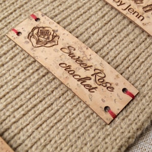 Labels for knitting and crocheting, Crocheting labels, Customized tags, labels for knitted  products, labels for handmade items, 25 pc