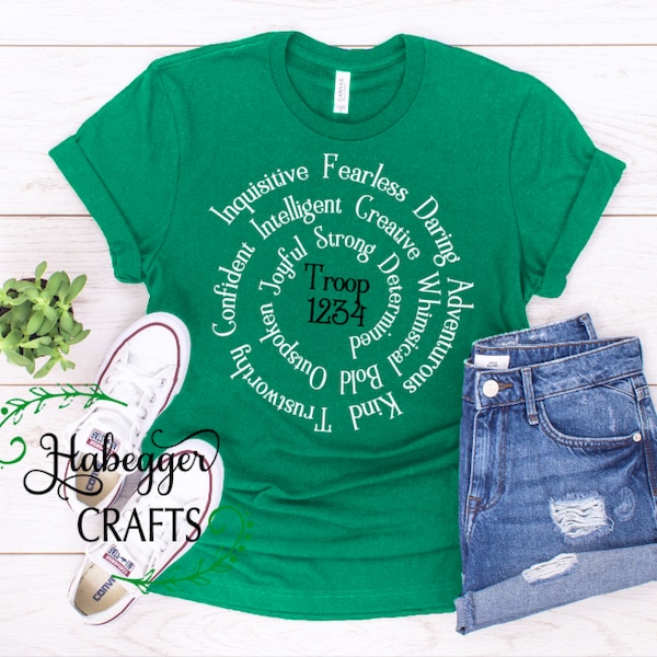 Adjective Swirl Troop Shirt