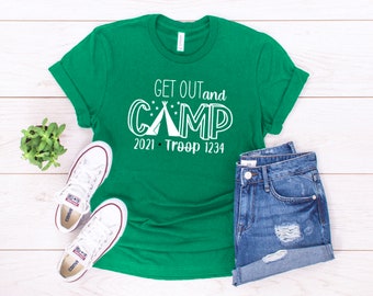 Get Out And Camp Scout Troop Shirt: Unisex Cotton Tee