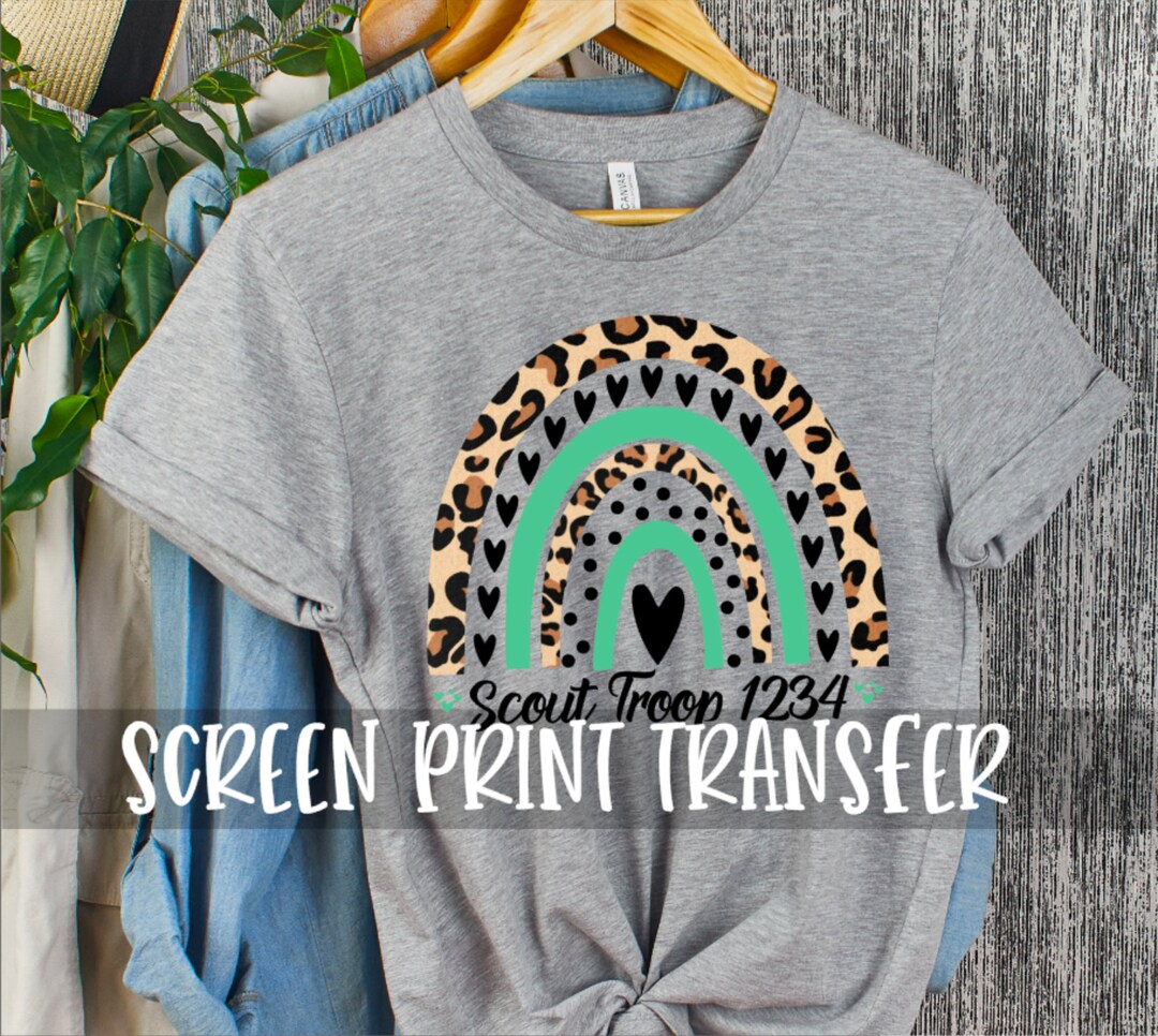 Leopard Rainbow Screen Print Transfer Ready to Press / Leopard Rainbow
