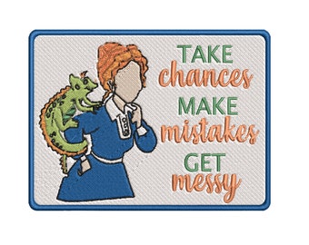 Take Chances Embroidered Fun Patch: Science Scout Leader Gift