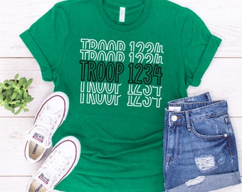 Cascading Troop Number Troop Shirt