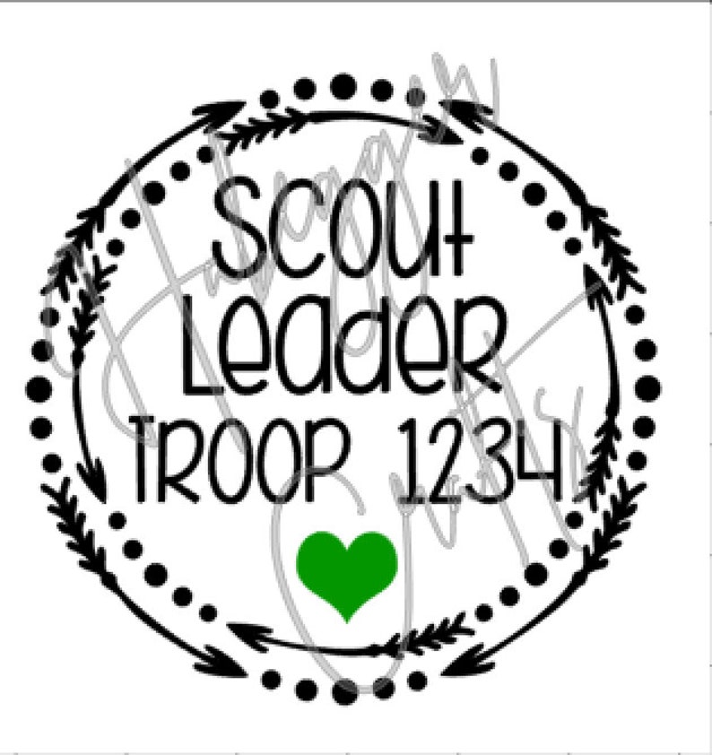 Scout Leader Circle SVG Etsy