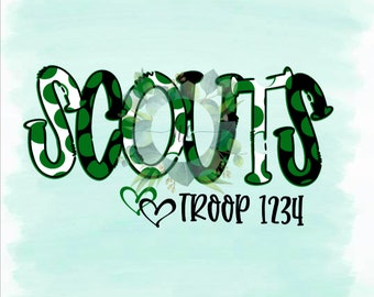 Diseño de tropa con lunares SVG (Descarga digital)