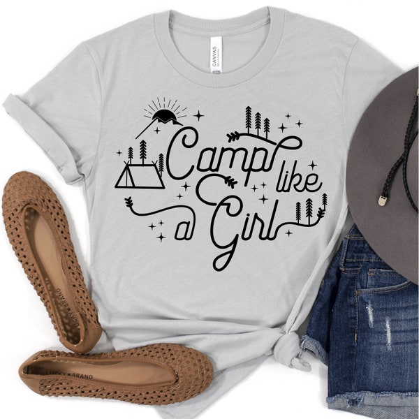 Camp Like A Girl Screen Print Transfer