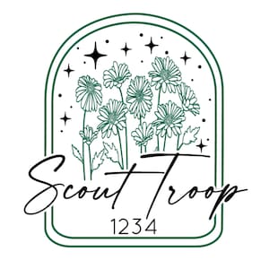 Daisy Arch Scout Troop  SVG / JPEG / PNG File / Daisy Scout Cut File / Scout Digital Files