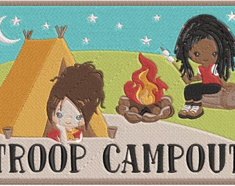 Troop Campout Embroidered Fun Patch: Camping Adventure