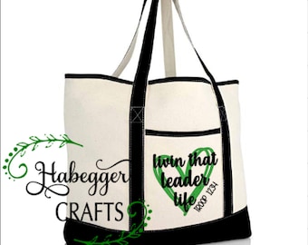 Troop Leader Tote Bag With Livin That Leader Life Design