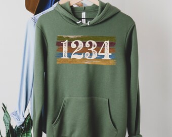 Pincel Trazo Número de tropa Sudadera con capucha