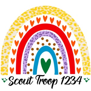 Patterned Rainbow Scout Troop SVG / Rainbow Scout Troop SVG / Rainbow Scout Troop PNG