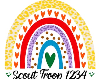 Rainbow Scout Troop SVG: ontwerp met patroon (digitale download)