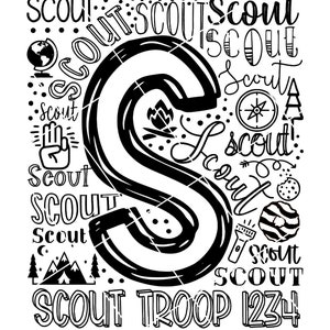 Scout Typography Customizable SVG