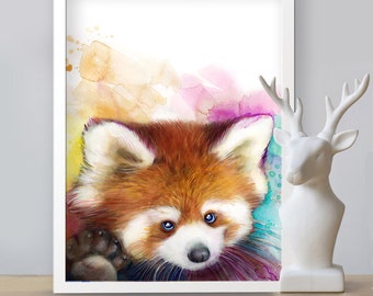 Red Panda  Nursery Decor, Safari Nursery, Safari Nursery decor, Safari Nursery wall art, Safari Nursery prints, Panda Nursery