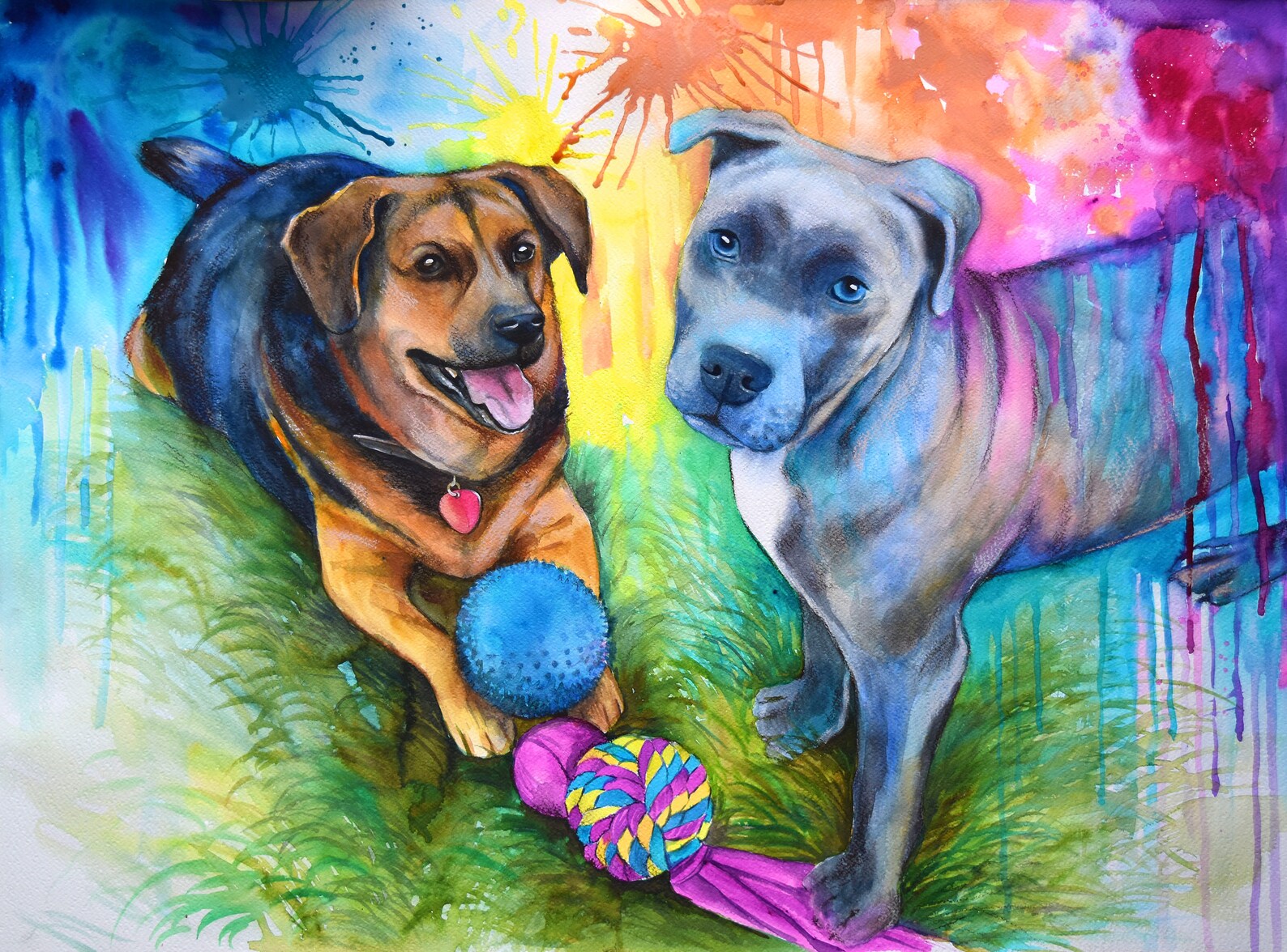 Custom Portrait From Photo Dog Portrait Painting portrait Etsy