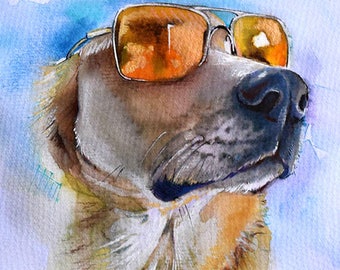 Custom Watercolor Portrait of pet, Custom portrait, portrait painting, custom pet portrait, dog portrait